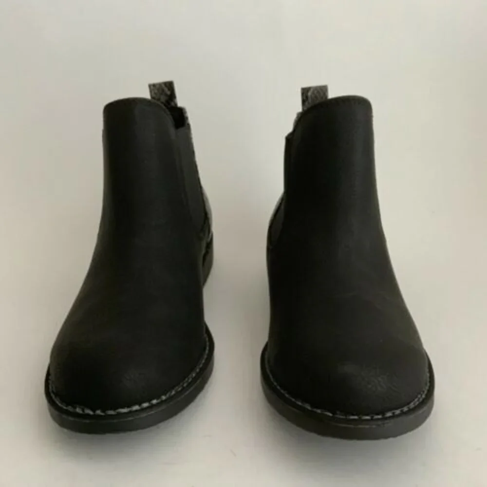 Seven Dials Snake Print Chelsea Bootie Black 7